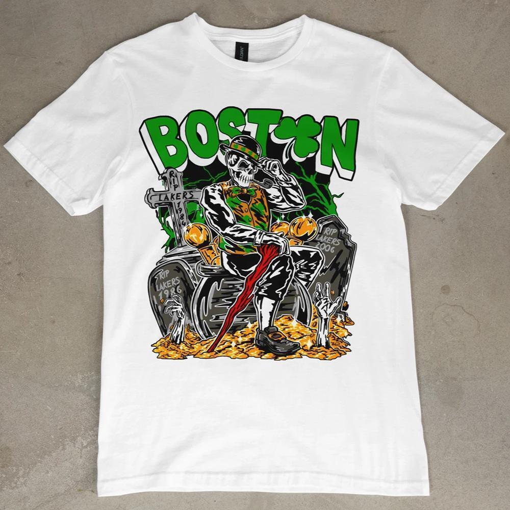 Boston Celtics Graphic T-Shirt Jersey Tee Retro Unisex Tatum Brown